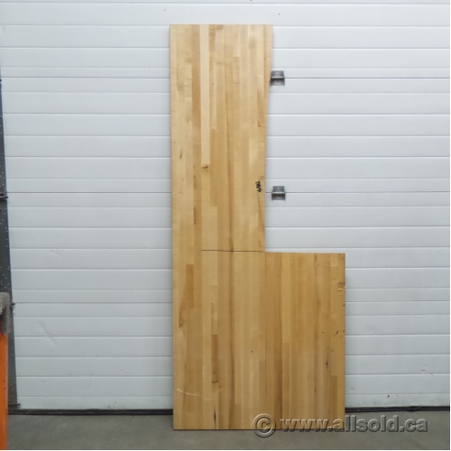 L Shape Maple Butcher Block Counter Surface, 84" x 36" x 1 3/4